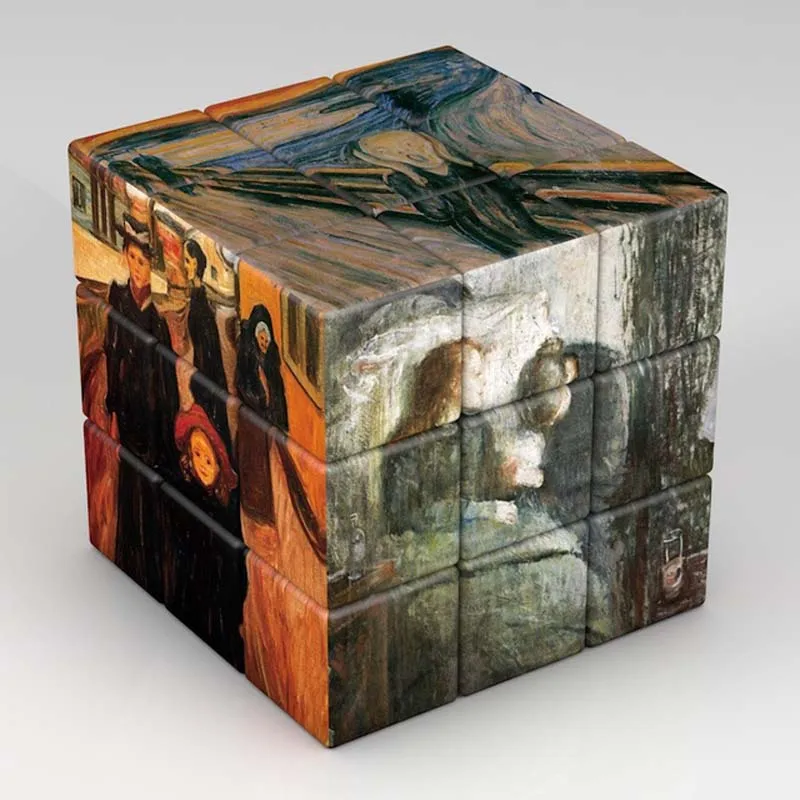 3x3x3 Magic Puzzle Cube Van Gogh Monet Da Vinci Picasso Pattern Cube Children\'s Gifts Educational Toys