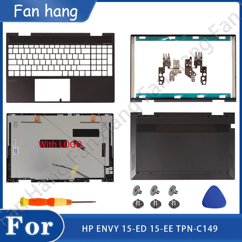 

New Case For HP ENVY 15-ED 15-EE TPN-C149 LCD Back Cover/Bottom Base/Top Cover Front Bezel Palmrest Housing Parts Replacement