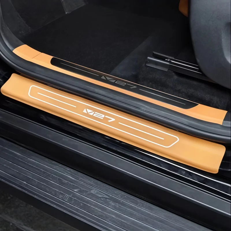 Car Threshold Leather Protective Strip Fit for Chery ICAR V27 2026 Car Threshold Leather Protective Strip Car Interior Parts