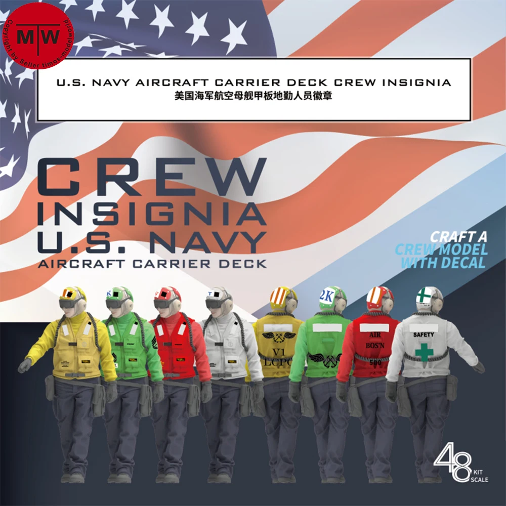 

Galaxy G48096 1/48 Scale US Navy AircraftCarrier Deck Crew Insignia Decal for Figure Model Kit
