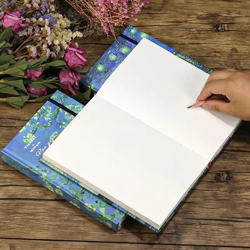 Van Gogh sketchbook 130g 96 sheets Blank notebook A5 Renaissance art supplies Painting sketch drawing book tracing paper