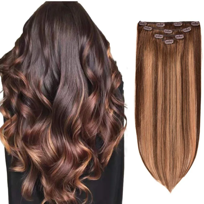 

Hair piece Traceless invisible hair extension piece, wig female clip hair wholesale Clip In Extension