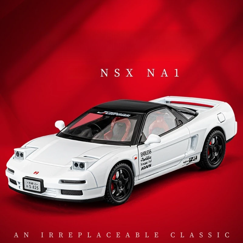

Металлическая модель спортивного автомобиля NSX NA1 в масштабе 1:22, коллекционная, со звуком и светом, имитация, детские подарки