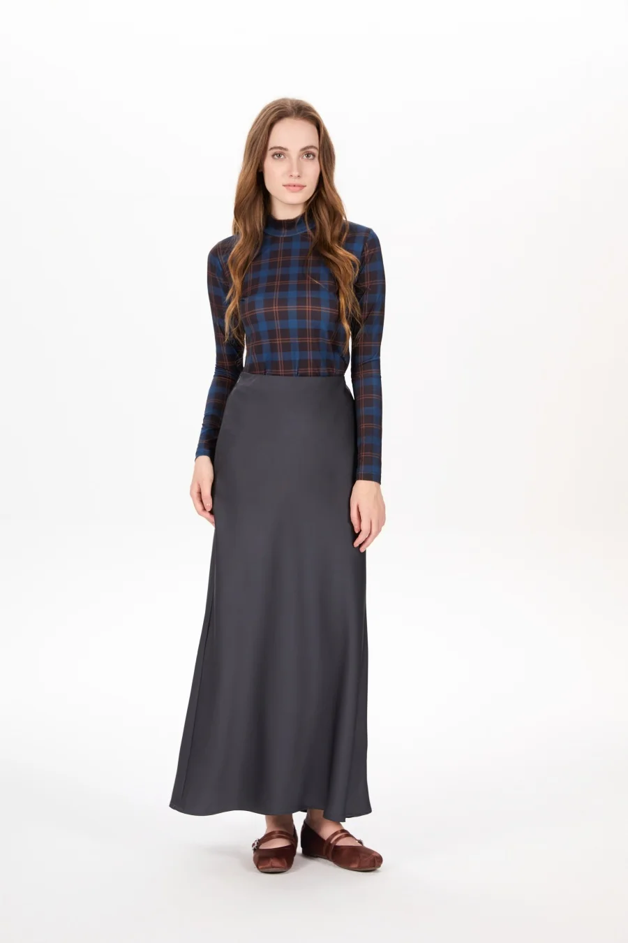 AS AW25 femme vêtements classique haute qualité jupe en Satin taille réglable jupe toutes saisons