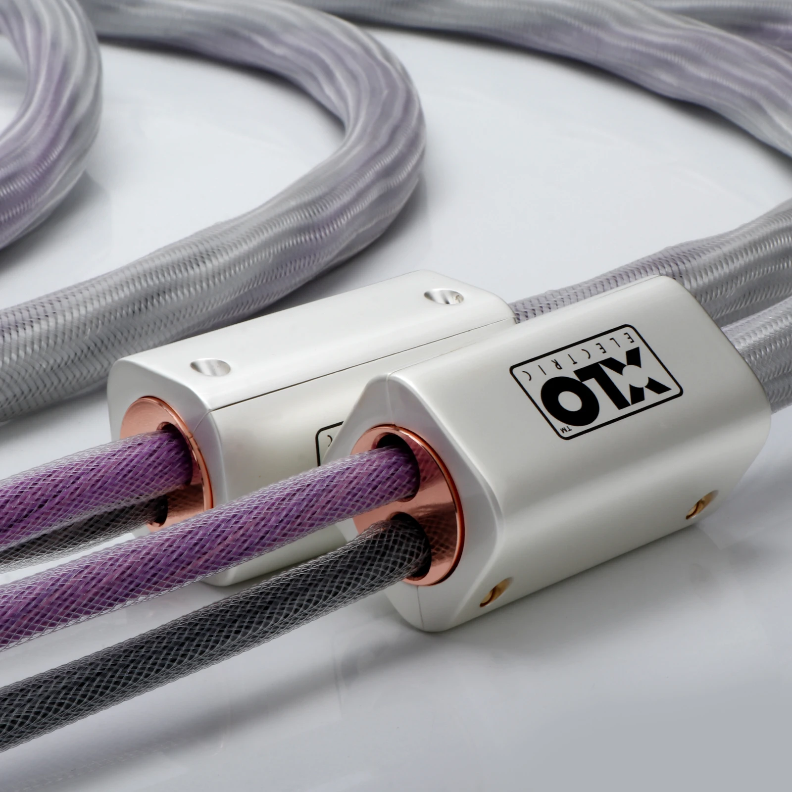 ペア XLO Signature3 OCC シルバーメッキスピーカーケーブルフィーバー Y スペードコネクタバナナプラグスピーカーワイヤー箱と袋なし