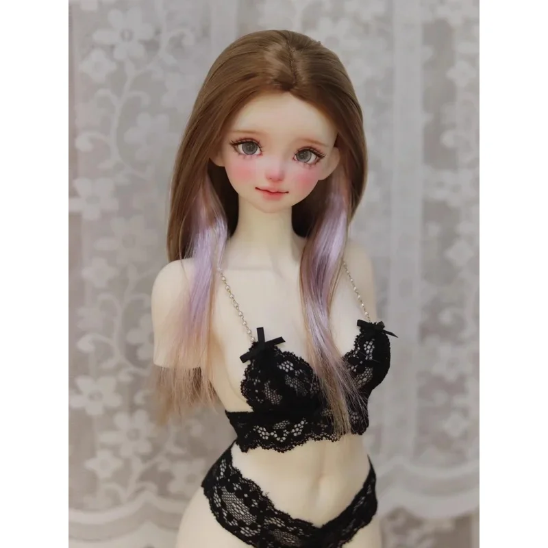 BJD 人形かつらロングヘア用 1/3 1/4 1/6 MSD MDD SD Yosd 人形ストレートヘアアクセサリーミルクファイバーかつら