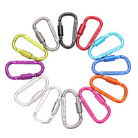 Tactical D Keychain Carabiner Clip Set Aluminium Alloy Tourist Hooks Fishing Carbin Buckle Caribiner Key Holder Keychain Camping