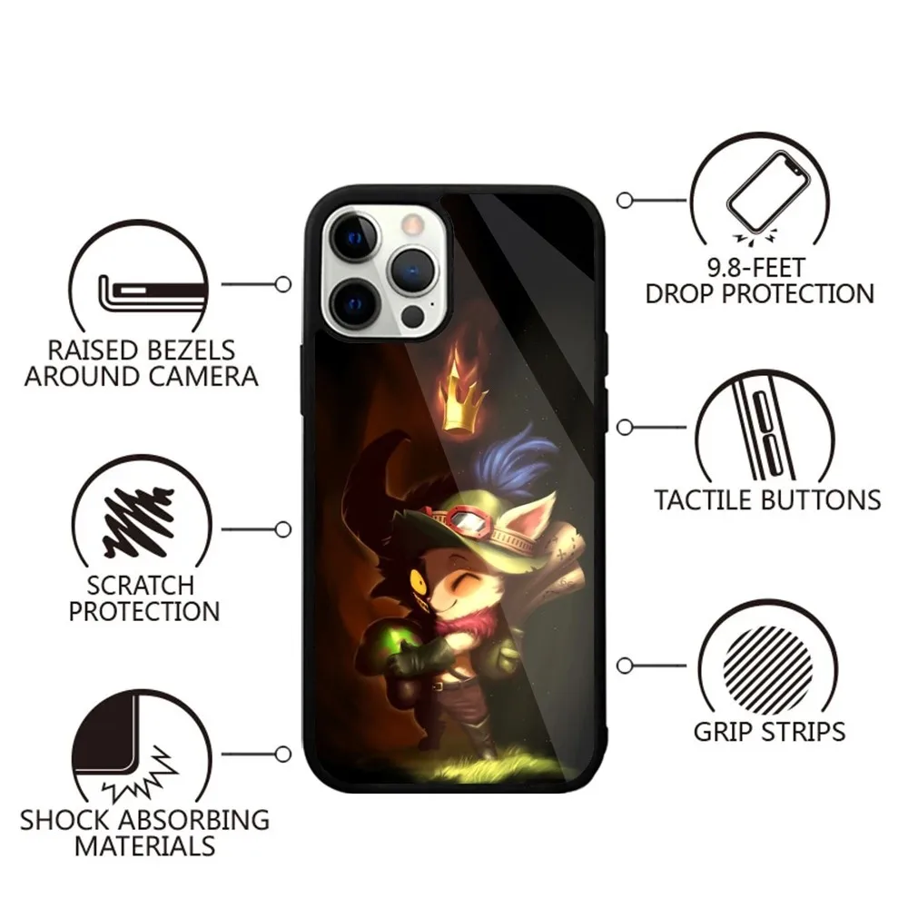 L-League of Legends Teemo Phone Case Strong Magnetic For IPhone 15,14,13,Pro,Max,Plus,11,12,Mini For Magsafe Wireless Charging