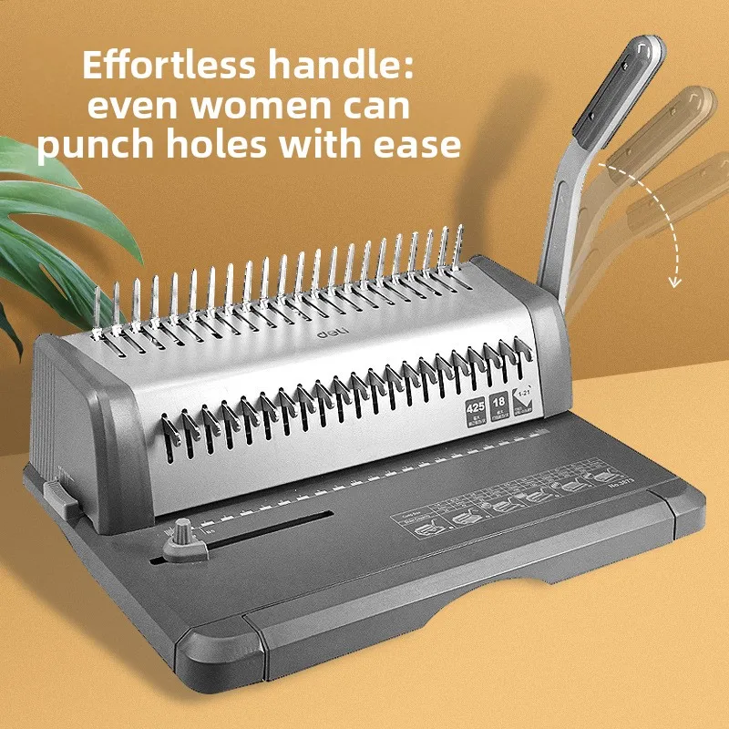 Rubber Ring Binding Machine, Comb Rubber Ring Clip Strip, File Bid Document Punching Machine