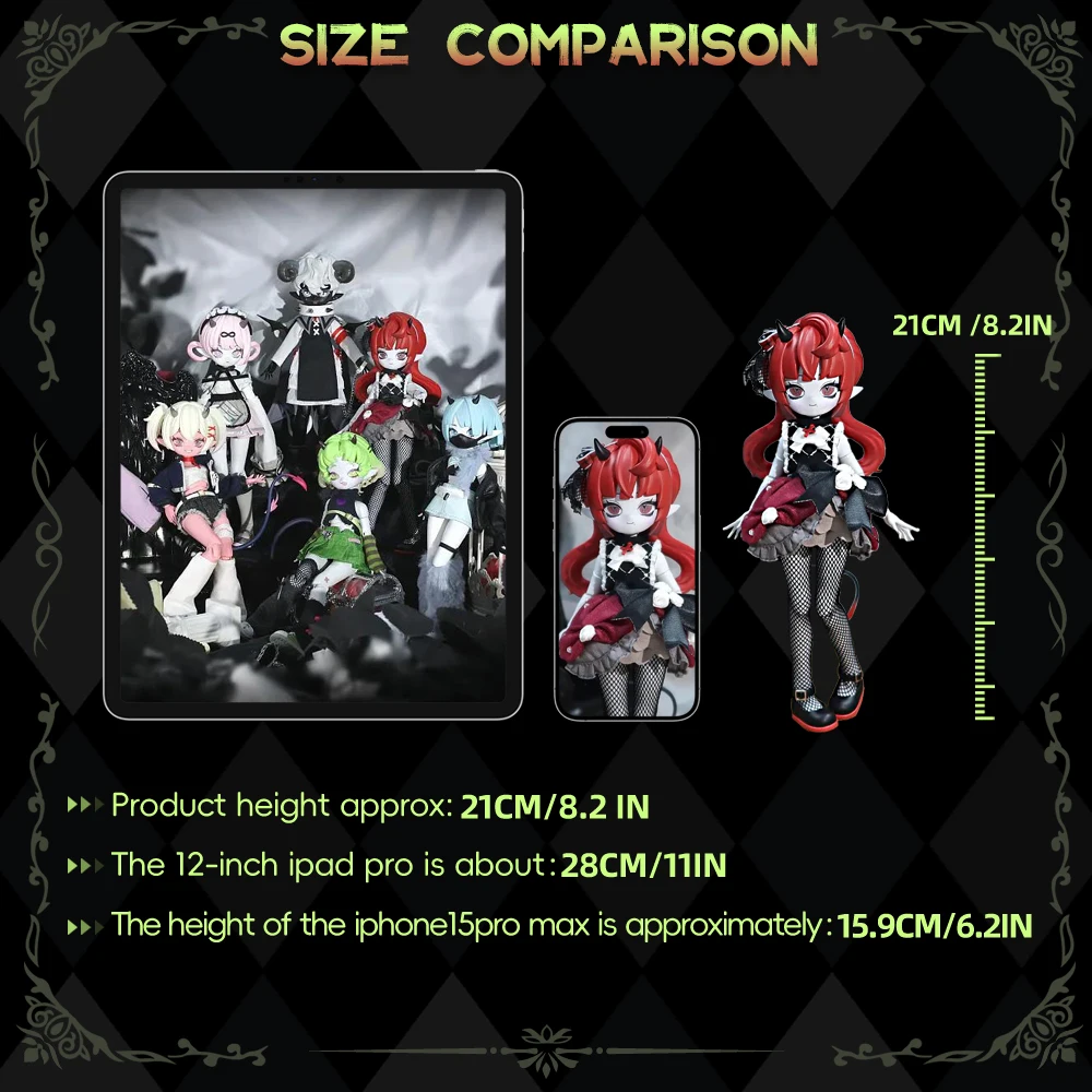 متوفر في المخزون قرون الشيطان الأصلية Bjd صندوق أعمى 1/8BJD دمية متحركة حلية لعبة عصرية إبداعية دمية رائعة هدايا للأولاد والبنات