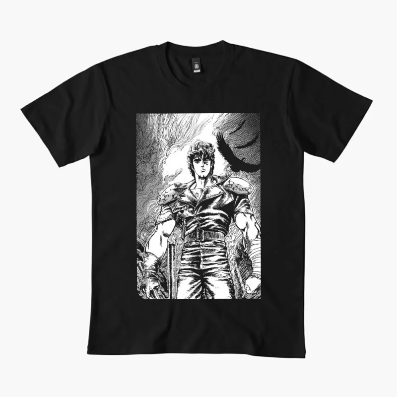 

0405 Manga Kenshiro Fist of the North Star Anime gift t shirt Hokuto no Ken printed Graphic tee Y2K clothes All size Tops