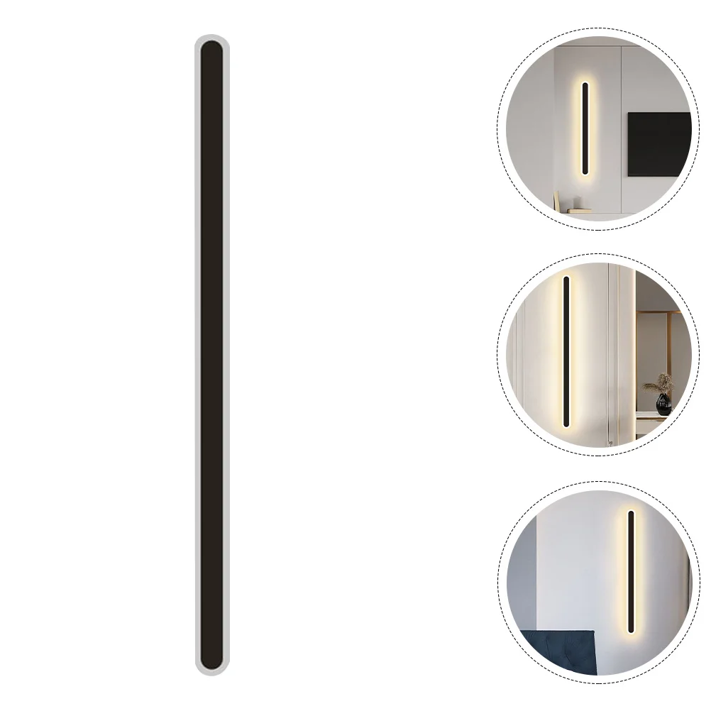 

Simple Long Strip Wall Light Modern Iron Bedside Lamp for Bedroom Living Room Corridor Aisle Nordic Style Decorative Warm Night