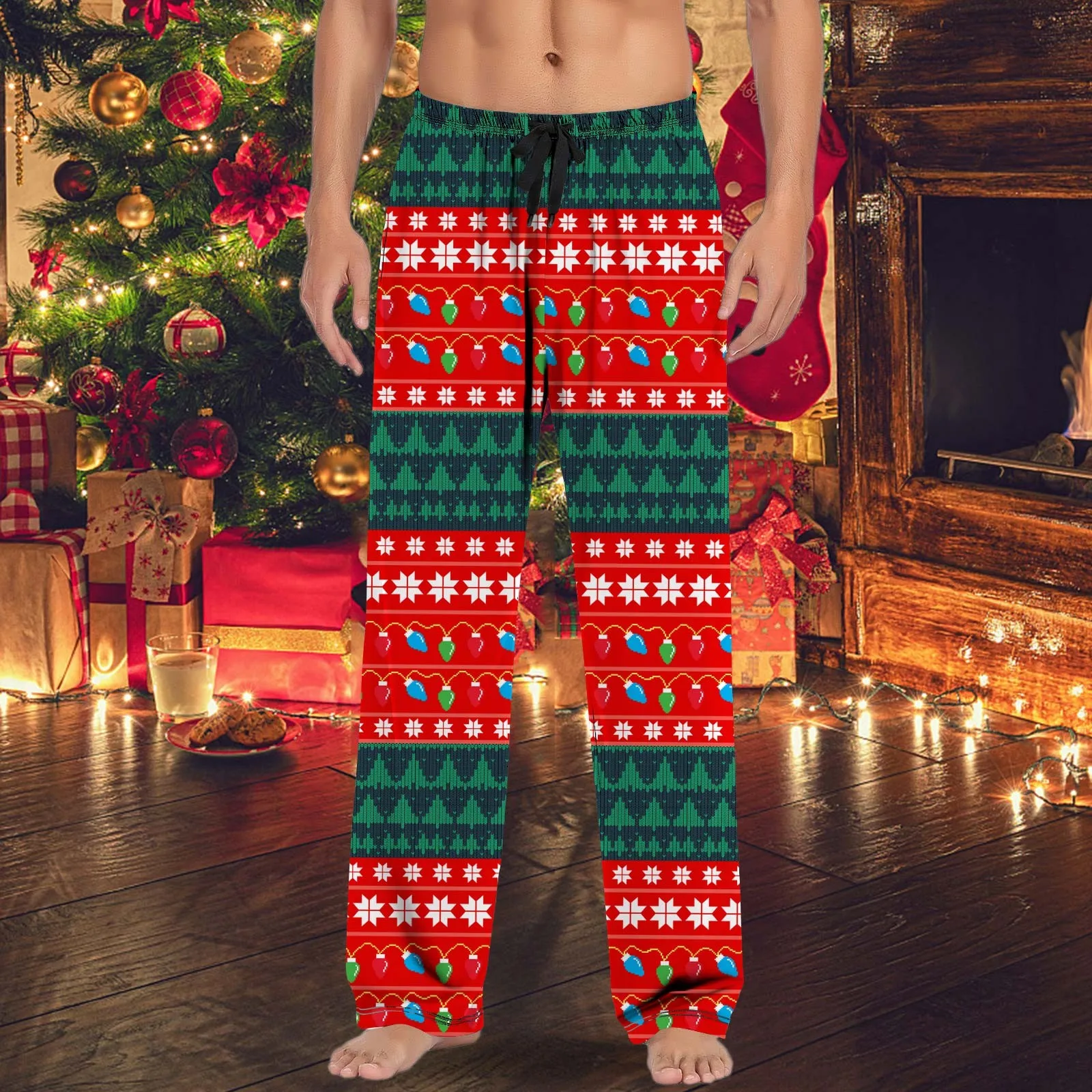 

Leisure Graphic Casual Pants Christmas Navidad Bottoms Loose Exercise Trousers Lounge Home-Wear Gift Autumn Winter Pantalones