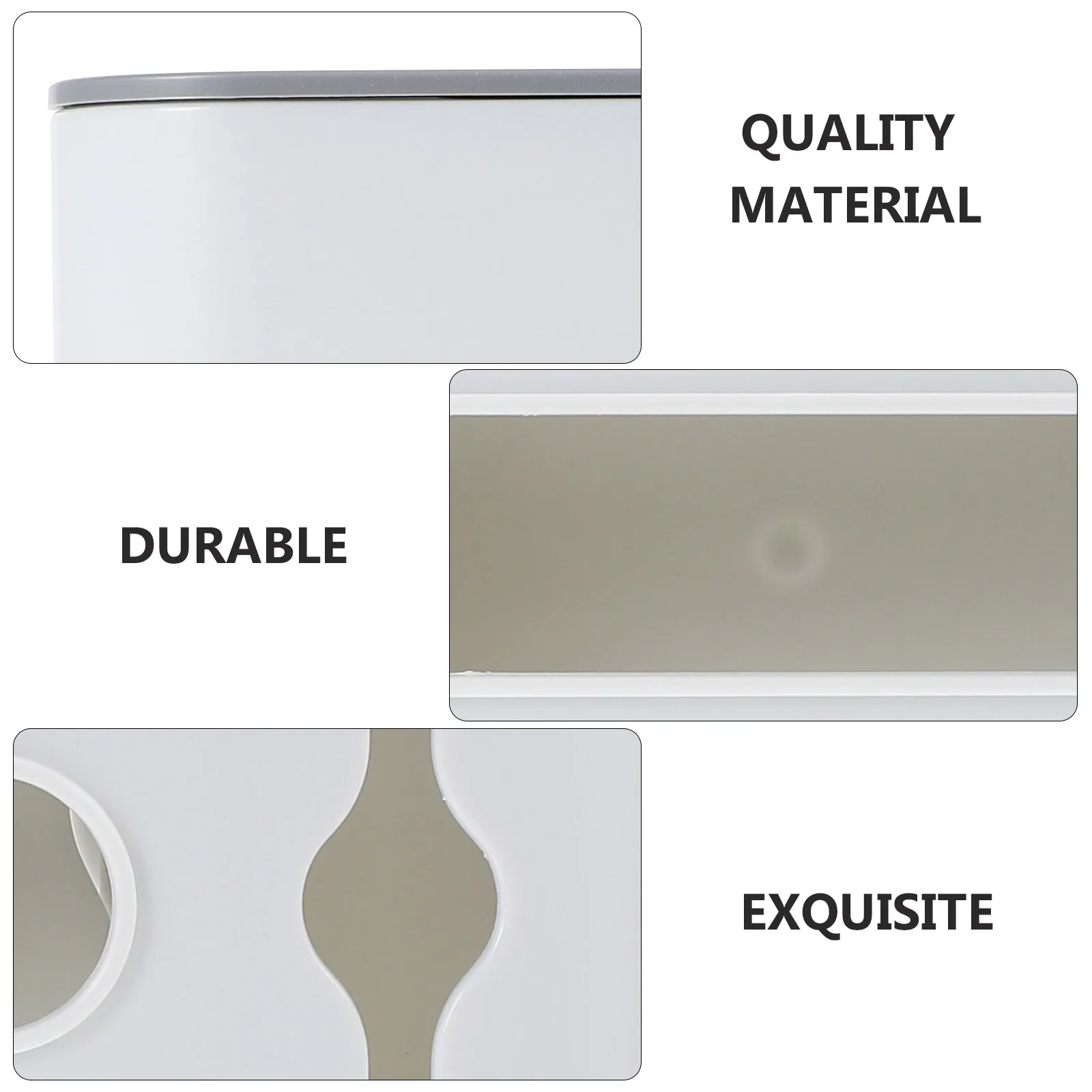

Punch-free Garbage Box Trash Holder and Grocery Food Kitchen Pp Recycle Foldable Organizer White