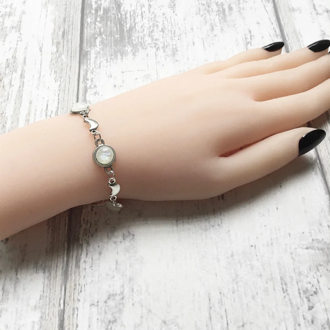 Fashion Bohemia Silver Moon Hippie Bracelet