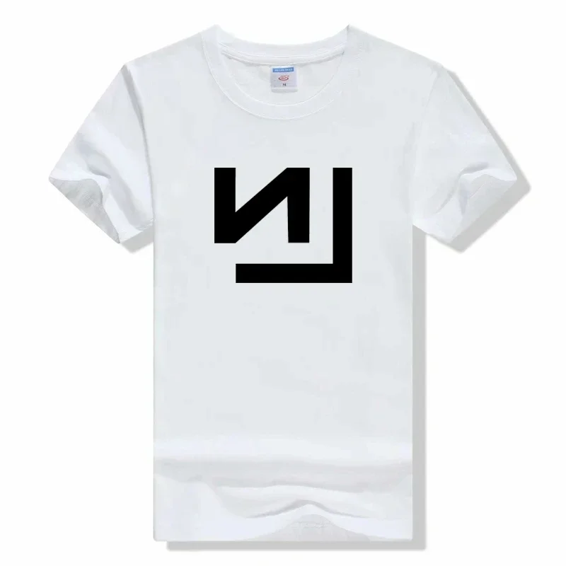 تي شيرت رجالي بأكمام قصيرة NIN American Industrial Rock Band Summer T-shirt Crewneck قميص صيفي جديد