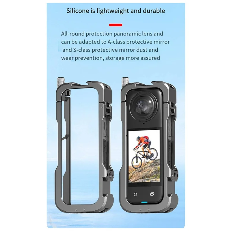 AK51-Hepail For Metal  Cage For Insta360 X4 Protective Expansion Case For Insta 360 X4 Action Camera Accessories