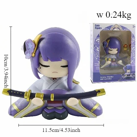 Venti Genshin Impact Anime Figure Traveler Lumine Action Figure Aether Figurine Doll 10cm Anime Raiden Shogun  Figurine Model