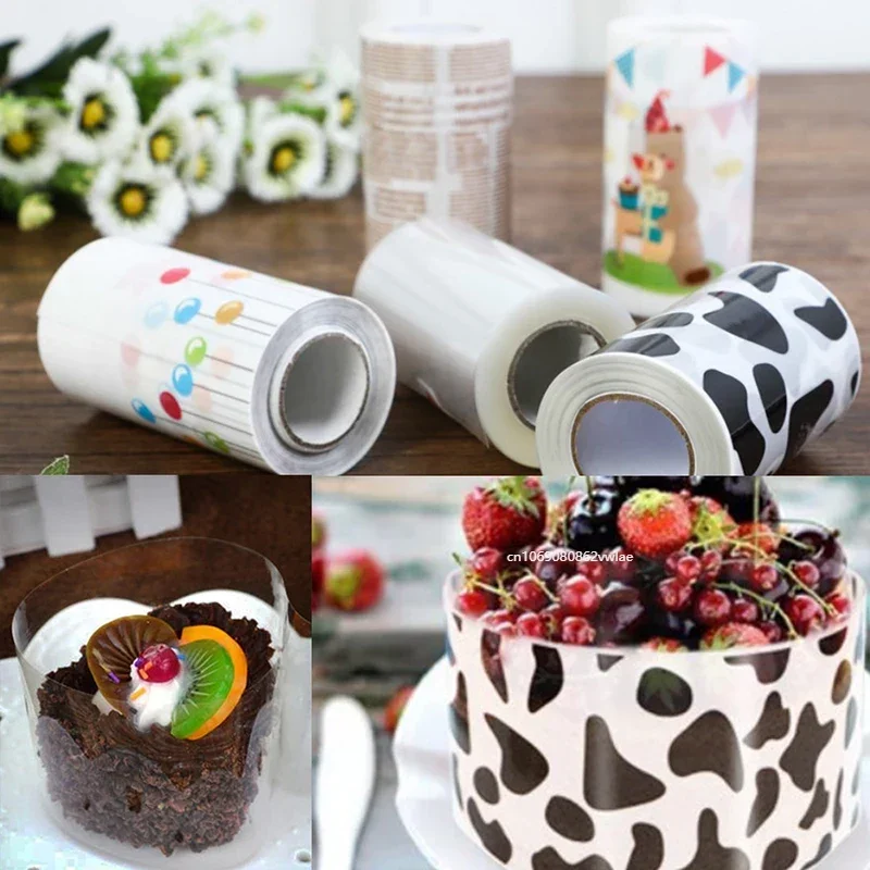 1 Roll Transparent Cake Collar Kitchen Acetate Cake Chocolate Candy Baking Surround Film Lining Ring Mold Dessert Decoration