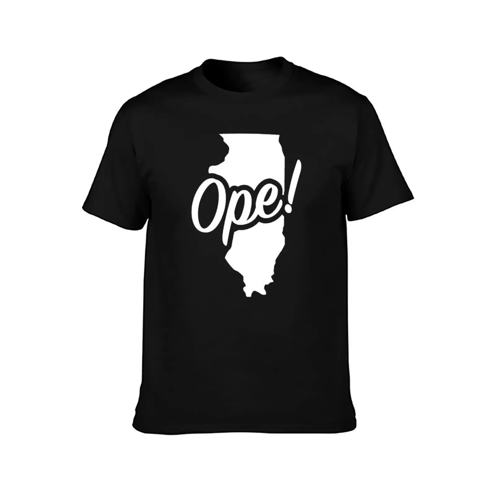 Ope! Illinois (White) Midwest State Fun Phrase Saying T-Shirt oversizeds valentines clothes slim fit t shirts for men