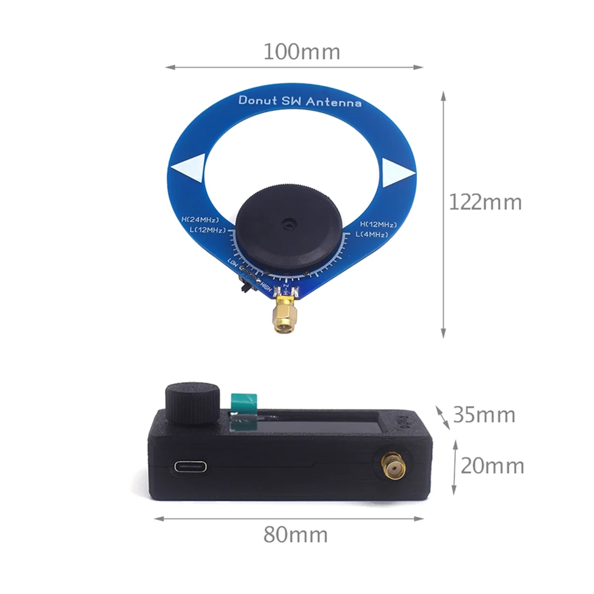 A74Z 1.9 polegadas SI4732 Mini Receptor de Rádio 0.5-108MHz Receptor de Rádio de Ondas Curtas Portátil HF SW MW VHF Mini SI4732 Rádio C