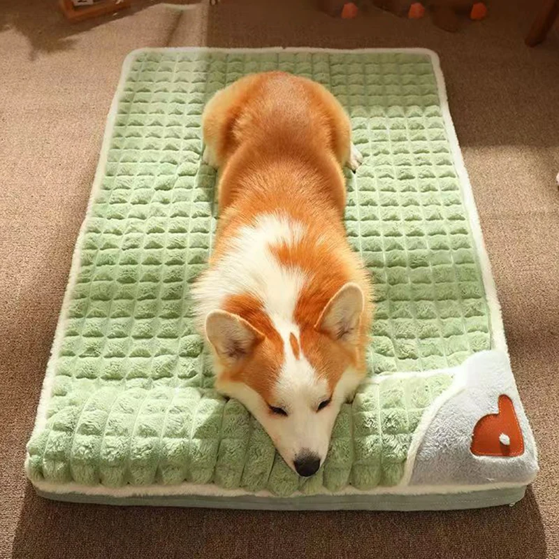 Kimpets Dog Mat Mat Dog Bed Luxury Sofa For Pet Fluff Sleeping Beds Four Seasons Thick Deep Sleep Cat Kennel Removable Washable