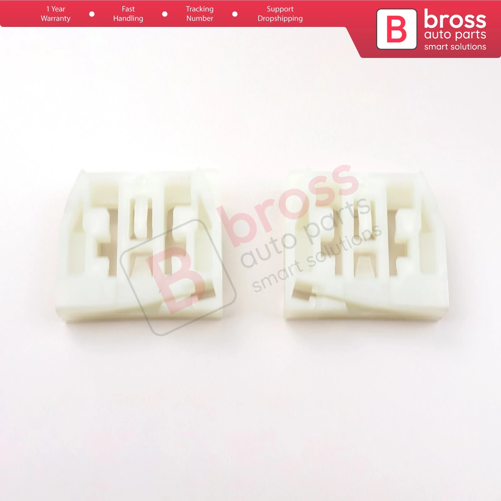 Bross BWR32+BWR33 Electrical Power Window Regulator Clips Rear Front Left or Right Door 1U0839461 for Skoda Octavia 1U Facelift