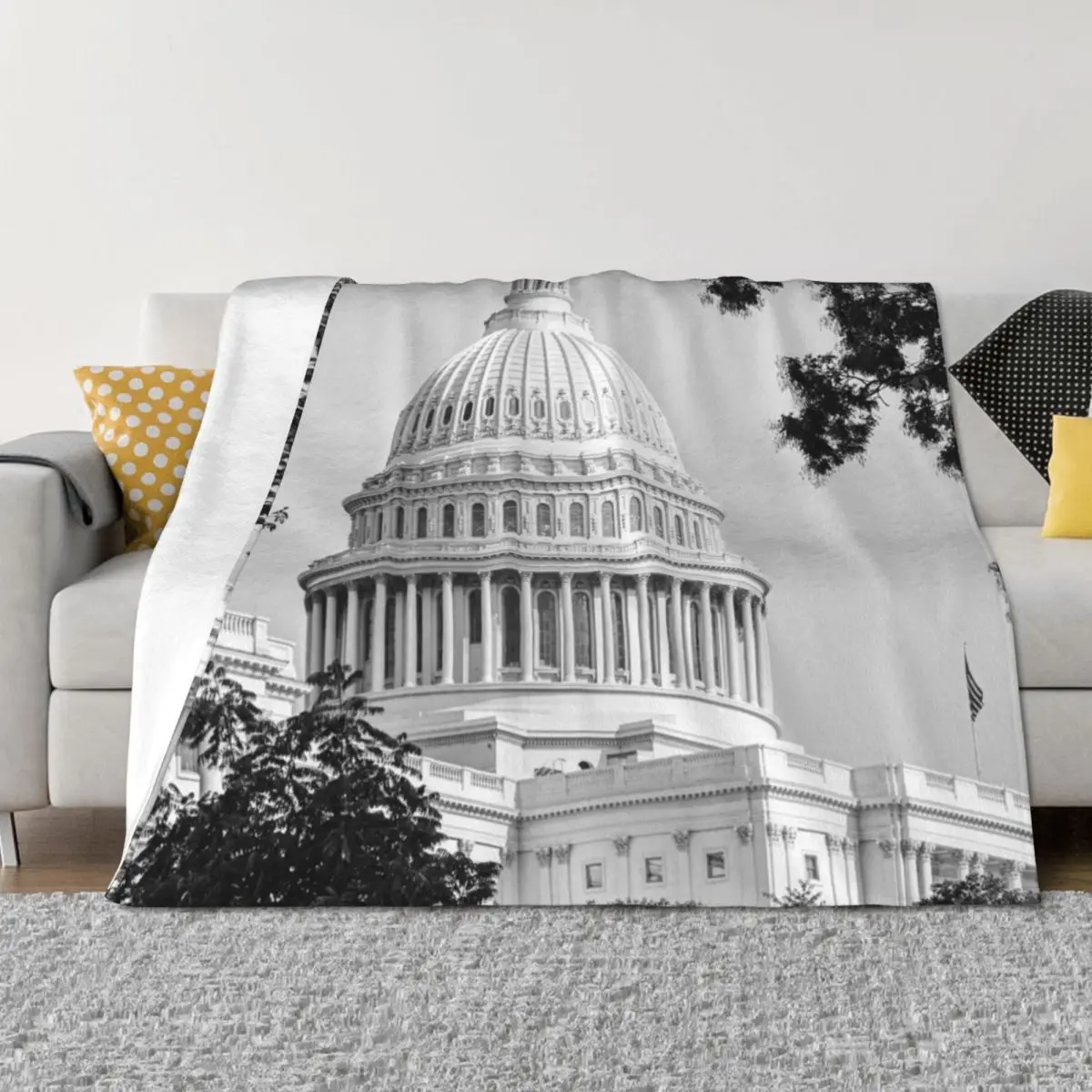 

The Capitol Building Washington Throw Blanket Hair Designers cosplay anime Plaid Blankets