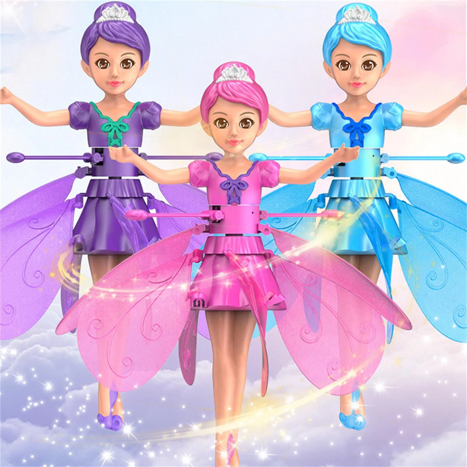 New Electric Infrared Sensor Flying Toys For Kids Boys Rc Flying Helicopter Drone With Lights Xmas Gift