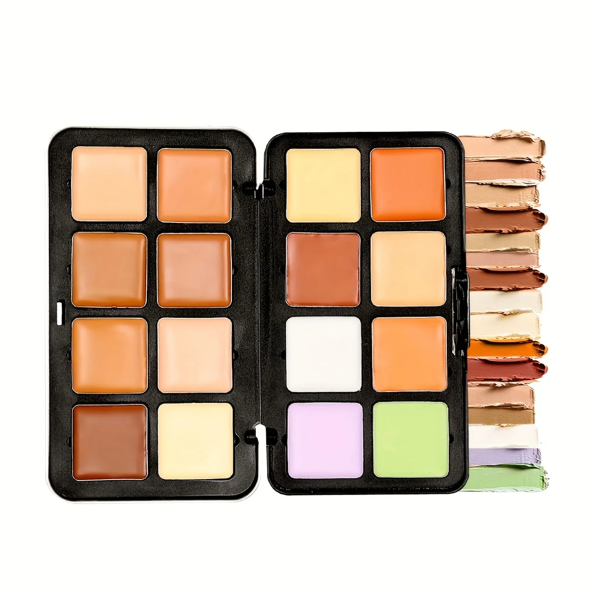 16-color Iron Box Concealer, Contouring Side Shadow Nose Shadow Shadow Earth Brown Color Matte Concealer Makeup Palette