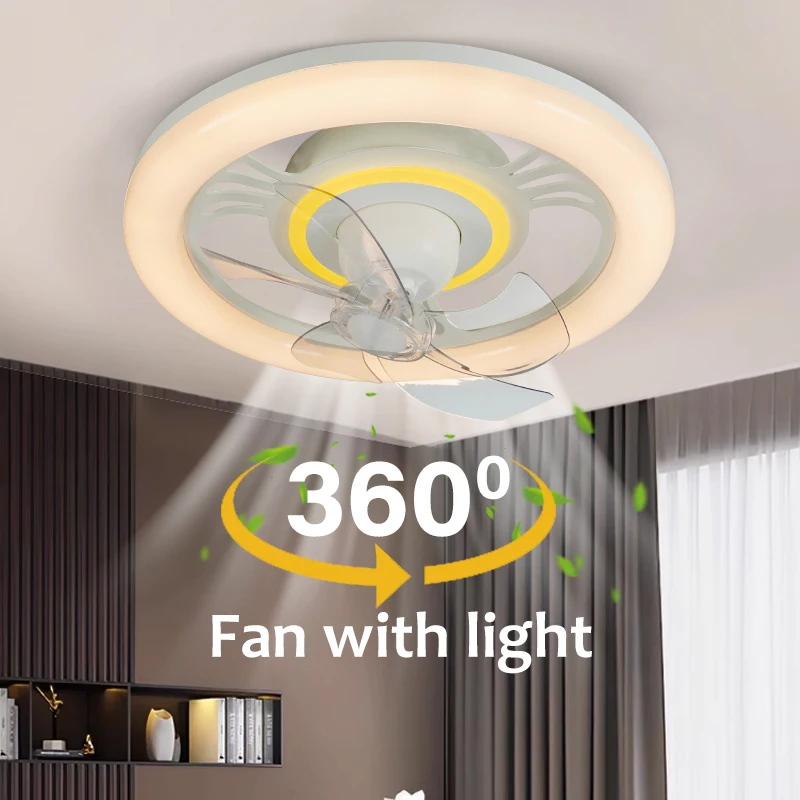 

360 Head Moving Ceiling Fan Ceiling Light, 2-in-1, with Remote Control, Suitable for Home Bedroom Atmosphere Lighting Decoration
