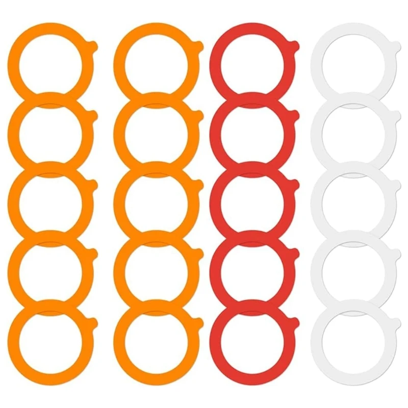 20x Silicone Replacement Gasket Airtight Rubber Seals Rings Leak-Proof Canning Dropshipping