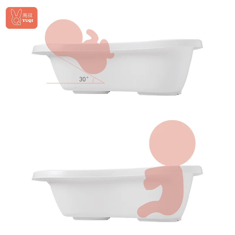 Children\'s thickened baby bath tub Newborn baby bath tub can sit and lie baby home infant bath tub