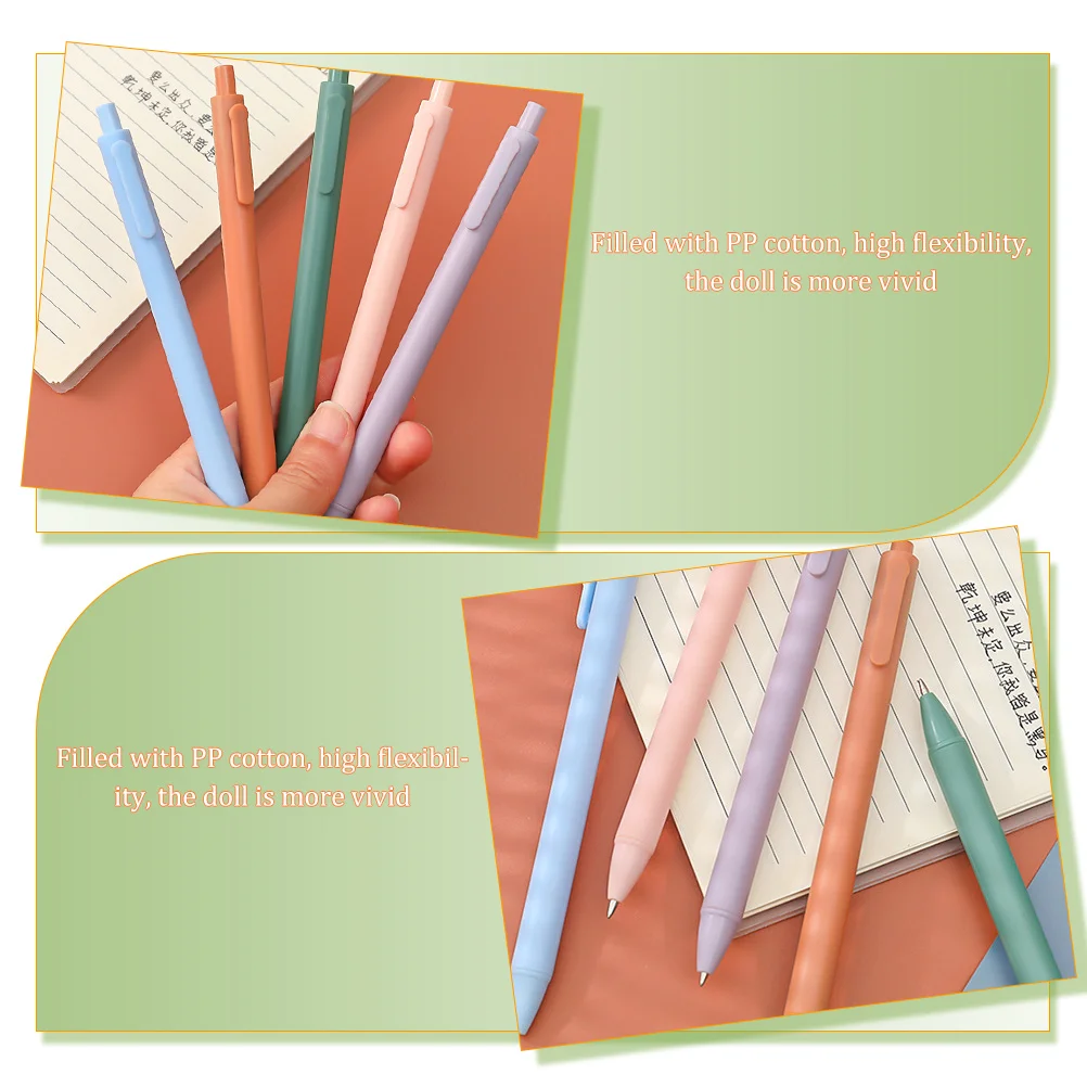 15pcs Press Type Gel Pens Retractable For Office Business Writing Study Smooth Exquisite Design Elegant