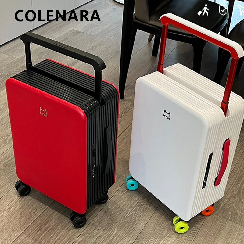 

COLENARA 20Inch ABS + PC Suitcase Women Boarding Box Large Capacity Trolley Case 24" Men's Suitcase with Wheels Rolling Luggage