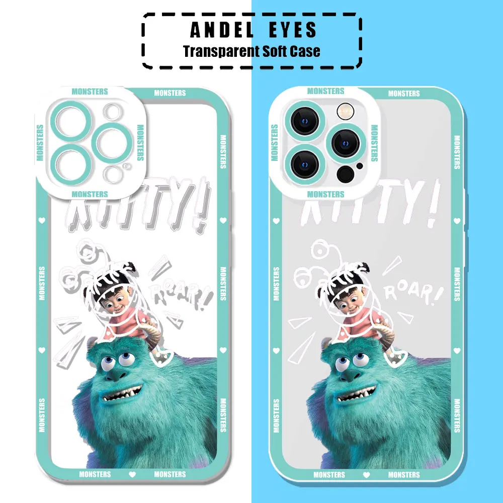 Cool Disney Monsters Inc Phone Case For Motorola MOTO G73 G72 G71 G60S G53 G52 G32 G30 G22 G9 Edge 40 Pro Plus Transparent Cover