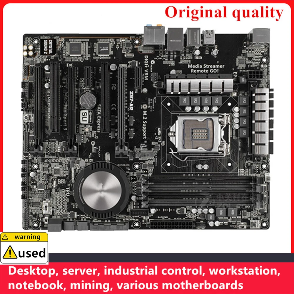 

For Z97-AR Motherboards LGA 1150 DDR3 32GB ATX Intel Z97 Overclocking Desktop Mainboard SATA III USB3.0