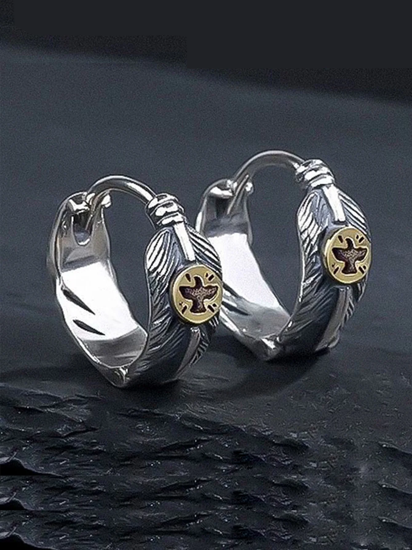 أقراط Earnail للرجال S925 من الفضة الإبرة للطلاب، أقراط مضادة للحساسية وغير قابلة للتلاشي للنساء، متعددة الاستخدامات #1