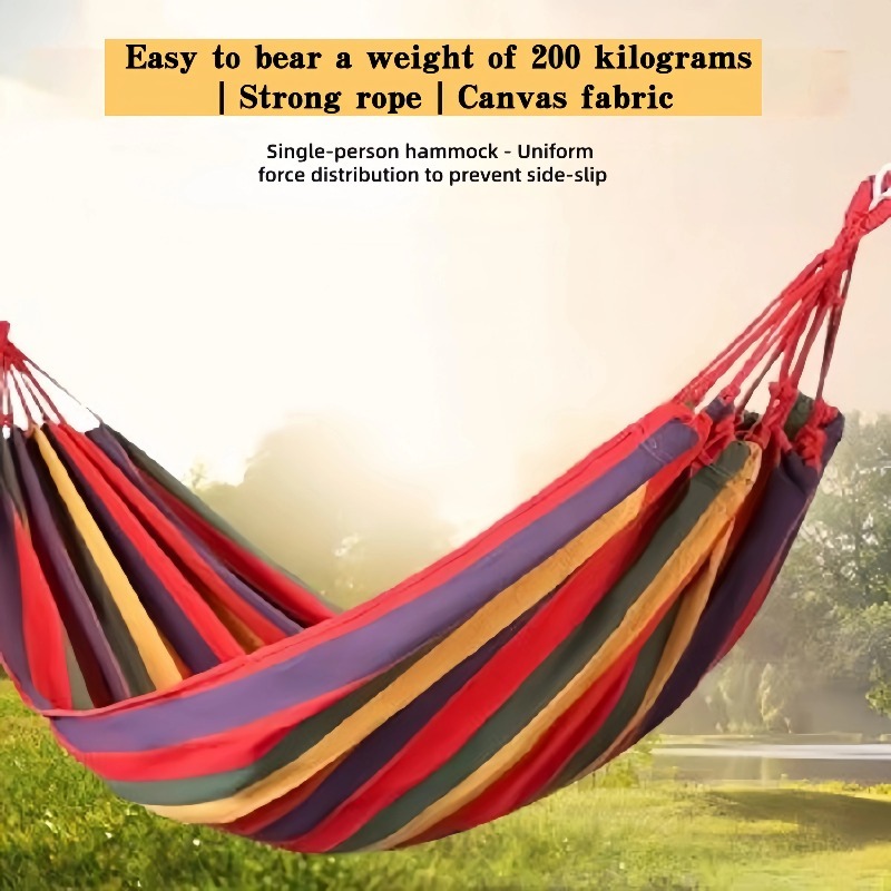  Outdoor Swing Chair for Adults Thick Canvas Hammock Easy to Carry and Store for Camping 