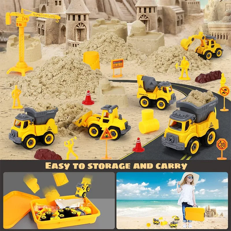 Hot Selling Truck Sand Set Children's Household Toys Construction Moving Sand Cultivate Kid's Hands-on AbilitAy Gifts for Kids