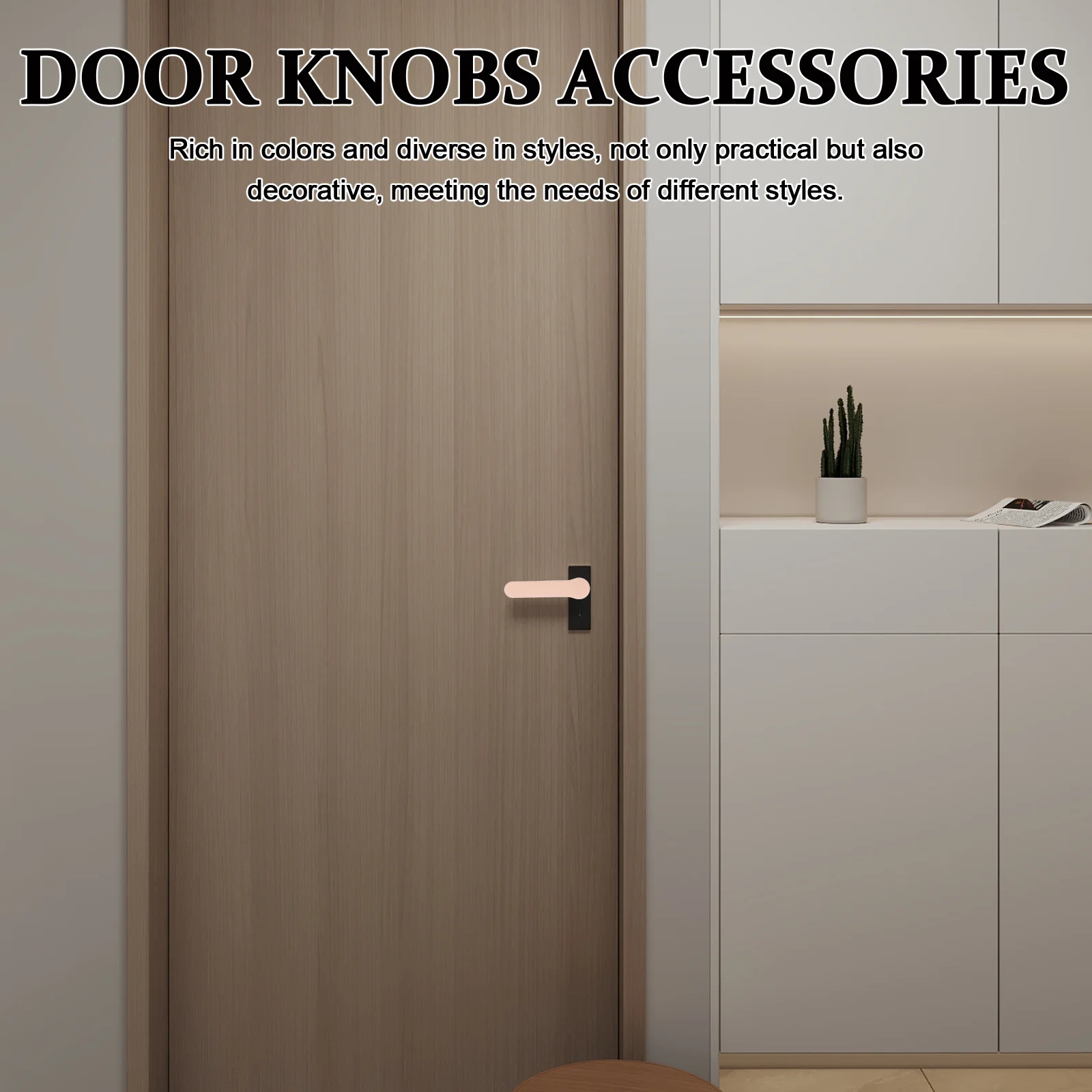 

4pcs Silicone Door Handle Cover Sleeve: Child Proof Anti-Collision Protector For Home Kindergarten Smooth Durable Flexible Cap