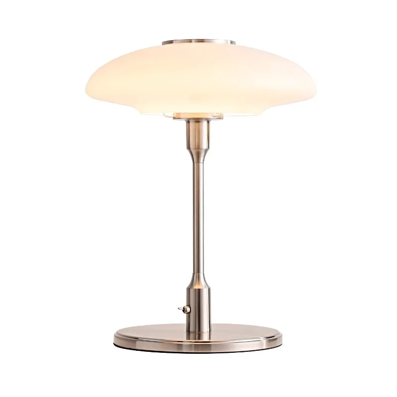

Bauhaus LED desk lamp Nordic simple light luxury modern living room bedroom study bedside art decorative flying saucer lamp