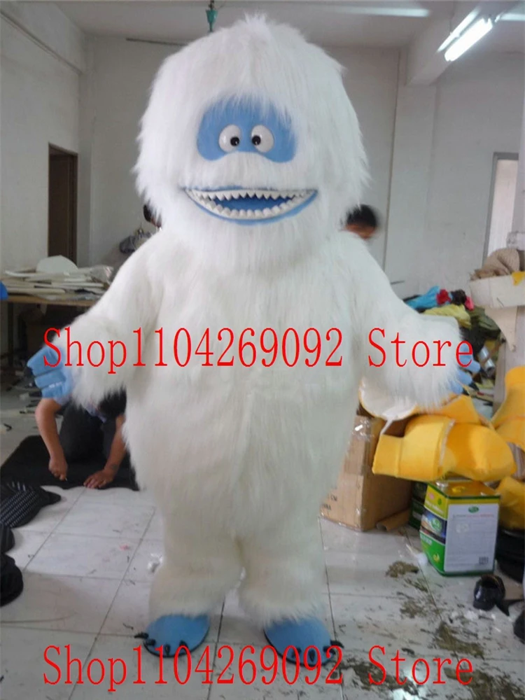 Factory Direct Fluffy savage Mascot Costume for Birthday party Cartoon advertising Anime Snow Man Cosplay Costumes carniva Suite