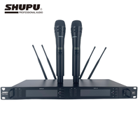 SHUPU High Quality 2-Channel Handheld Mic SKM-9900U Frequency Adjustable Wireless Microphone for Stage Church Use