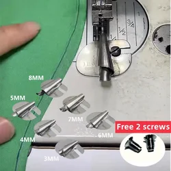 New 3mm-10mm Stainless Steel Sewing Rolled Hemmer Foot Durable Sewing Machine Presser Tools DIY Crafts Hemming  Accessories