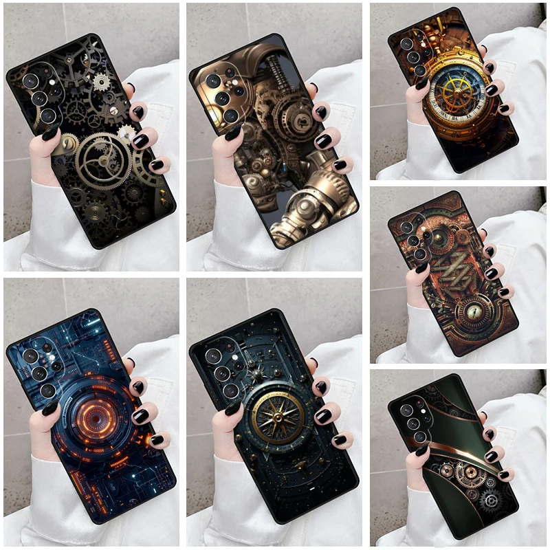 Phone Case For Samsung Galaxy S24 S23 S21fe S22 Ultra Plus Note 10 20 S8 S9 S10 Cover Steampunks