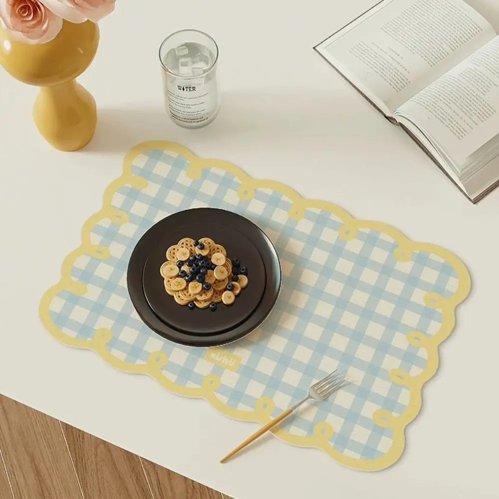 New Dopamine Placemats Anti-slip Heat Insulation Table Mat Water-Absorbing Oil-Absorbing Coaster Table Decoration Accessories
