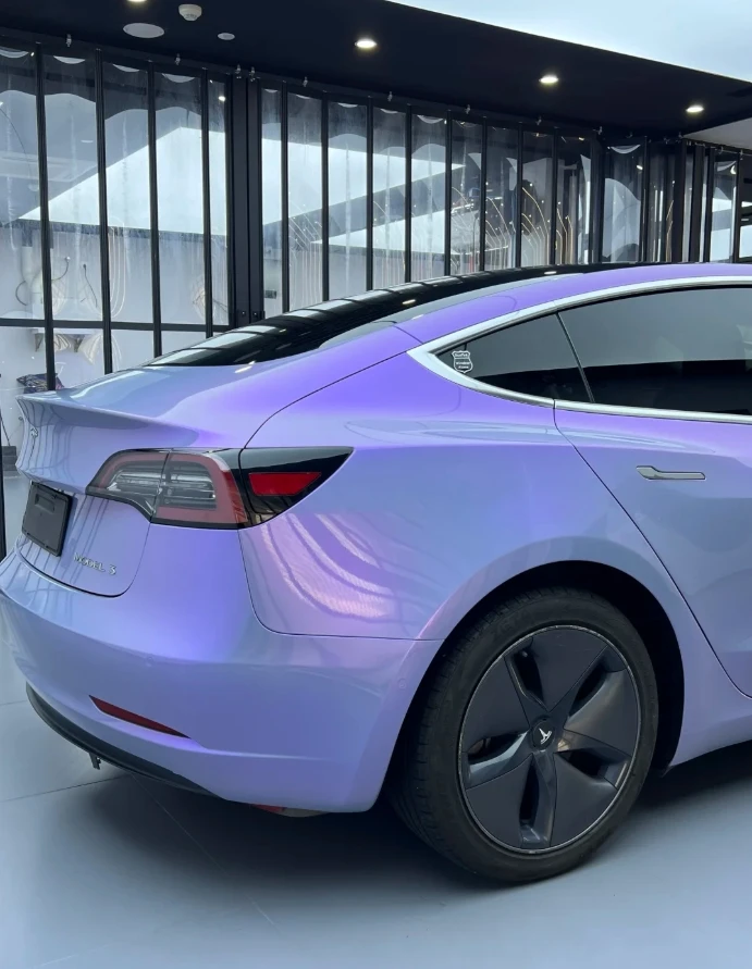 Wholesale High Quality Full Body Colored PPF Self Healing TPU Magic Candy Flip Grey Purple Change Film Wrap Vinyl Roll for Car