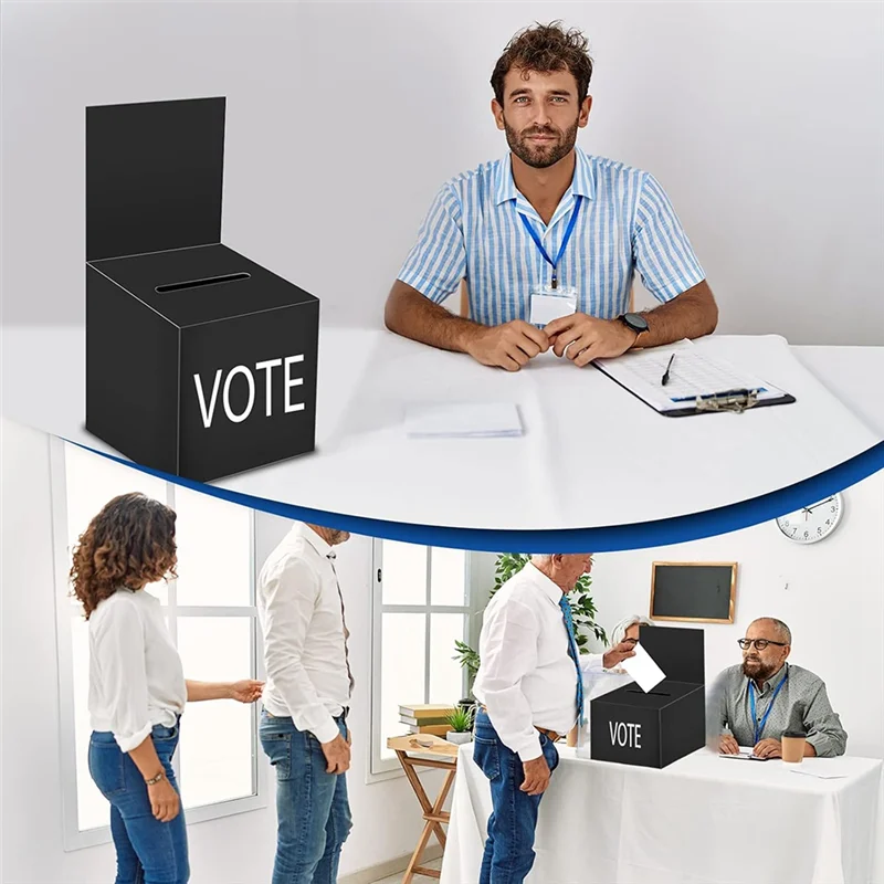 12-Pack Raffle Box Donation Box For Fundraising, Ballot Box Cardboard Box With Ticket Slot And Removable Title Box