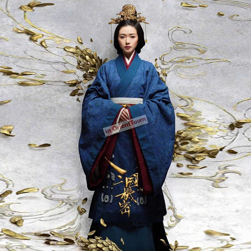 Film TV Trend Ancient Costume Three Kingdoms Secret Same Style Hanfu Qin Dynasty Women Cotton Hemp Queen Performance Garment